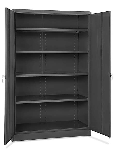 heavy duty storage steel cabinet easy assembly 48x24x78 black|tennsco 48w steel storage cabinet.